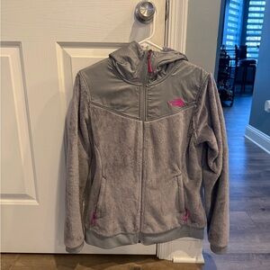 The North Face Women's Gray Jacket with Pink Accents